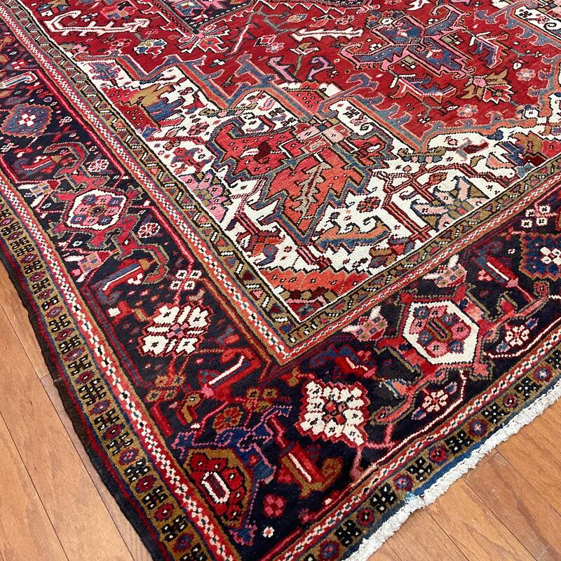 HERAT ORIENTAL Handmade Fine Persian Heriz Wool Rug - 8' x 11'10"