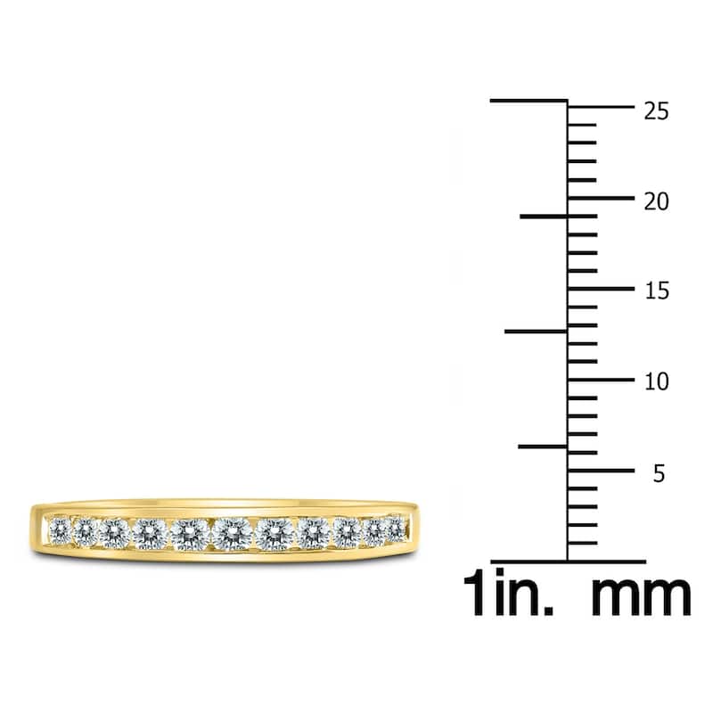 10k Yellow Gold 1/2ct TDW Channel Set Diamond Band
