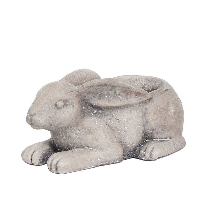 Medium Rabbit Planter - 13" - Gray
