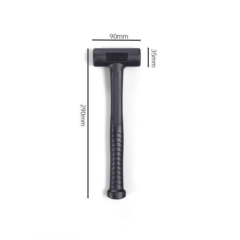 Morden Fort 1lbs Rubber Dead Blow Hammer, Professional Mallet Tool Black - N/A