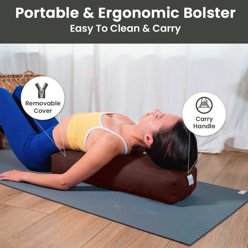 Sol Living Rectangular Yoga Bolster Meditation Cushion - Cotton - 26" x 8" x 5"