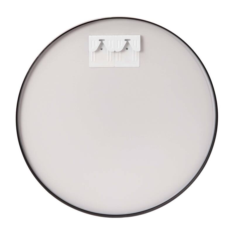 Accent Wall Mount Mirror with Metal Frame - Round Wall Mirror