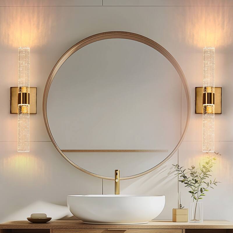 YANSUN Modern Indoor Wall Sconce with Adjustable 3CCT LED Light, 2 Light 12W Wall Lighting for Hallway, Bedroom, and Living Room