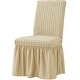 preview thumbnail 27 of 39, Subrtex Set-of-4 Stretch Dining Chair Cover Ruffle Skirt Slipcovers