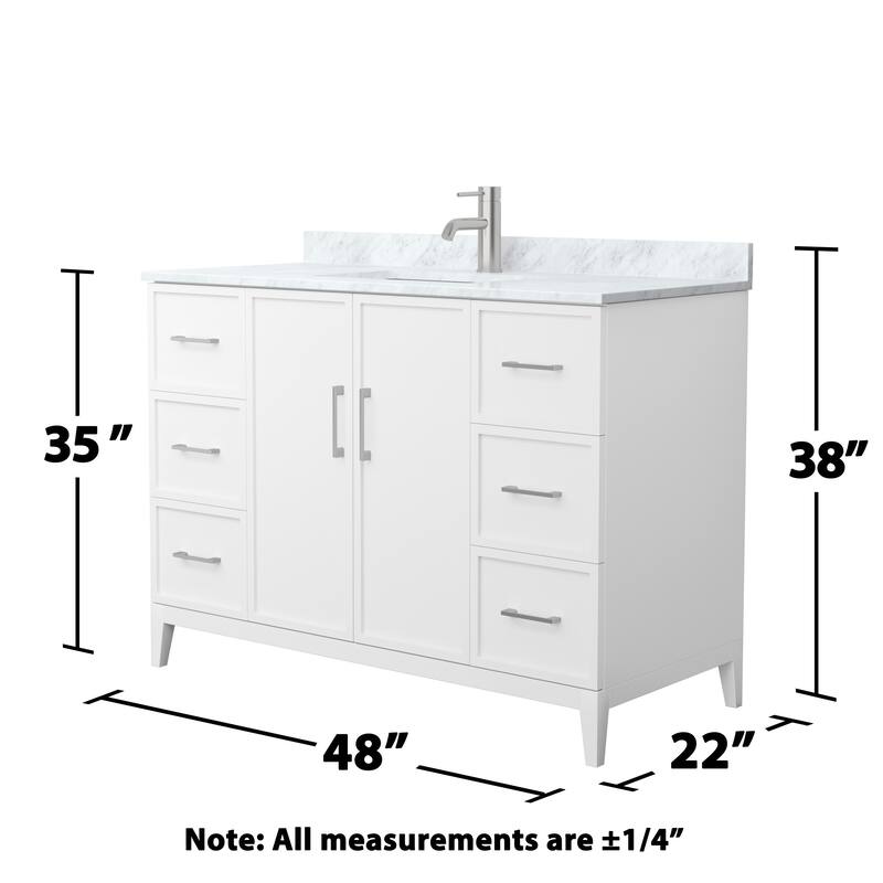 Elan 48-inch Single Vanity, Marble Top