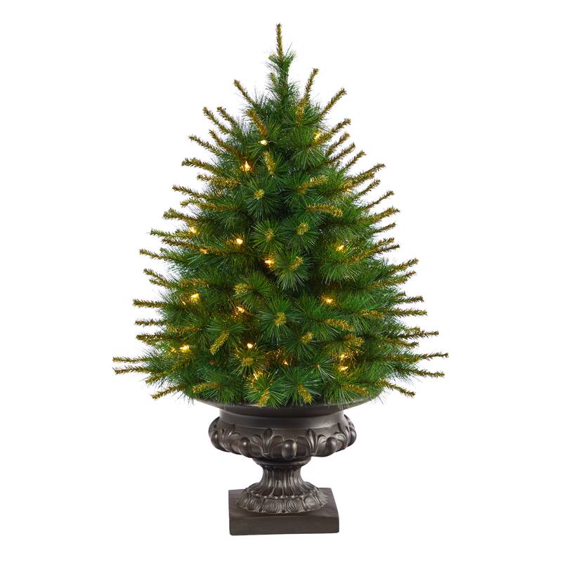 3.5' Artificial Christmas Tree with 50 Lights in Urn