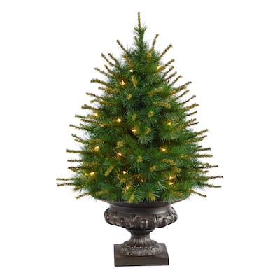 3.5' Artificial Christmas Tree with 50 Lights in Urn