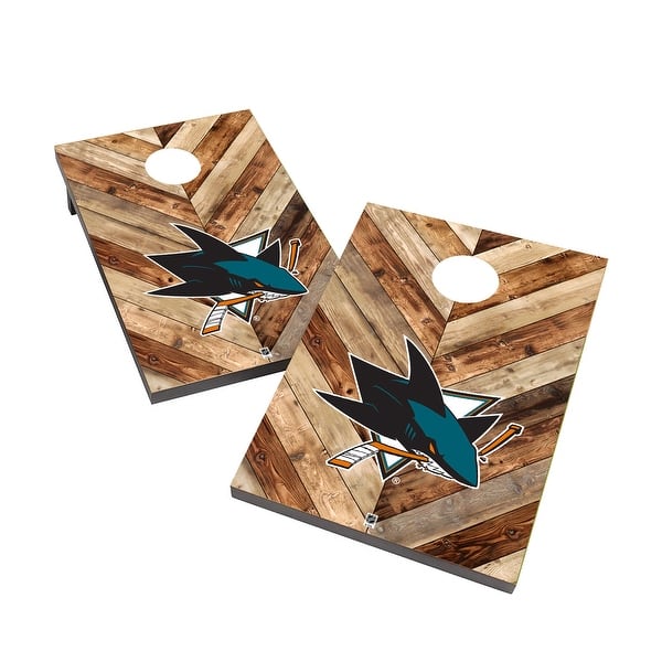 slide 2 of 5, San Jose Sharks 2x4 NHL Cornhole Bag Toss Include Carry Case