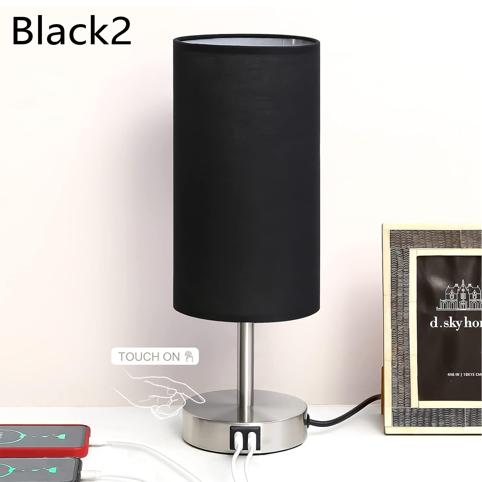 3 Way Dimmable Touch Control Nightstand Table Lamp - 14.9H x 5.5W