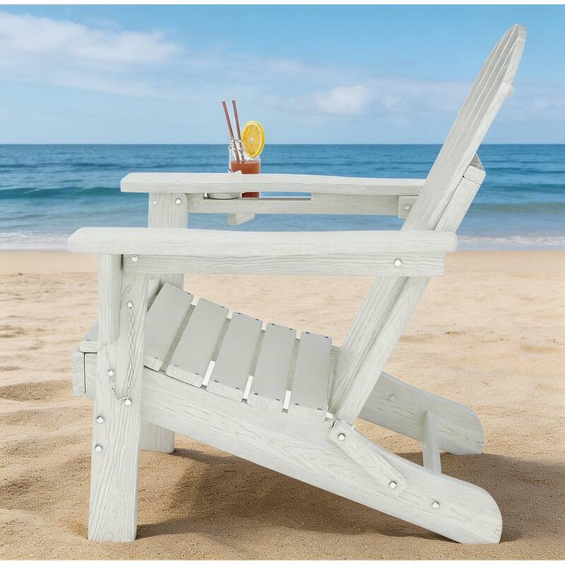 Folding Adirondack Chair, with Cup Holder