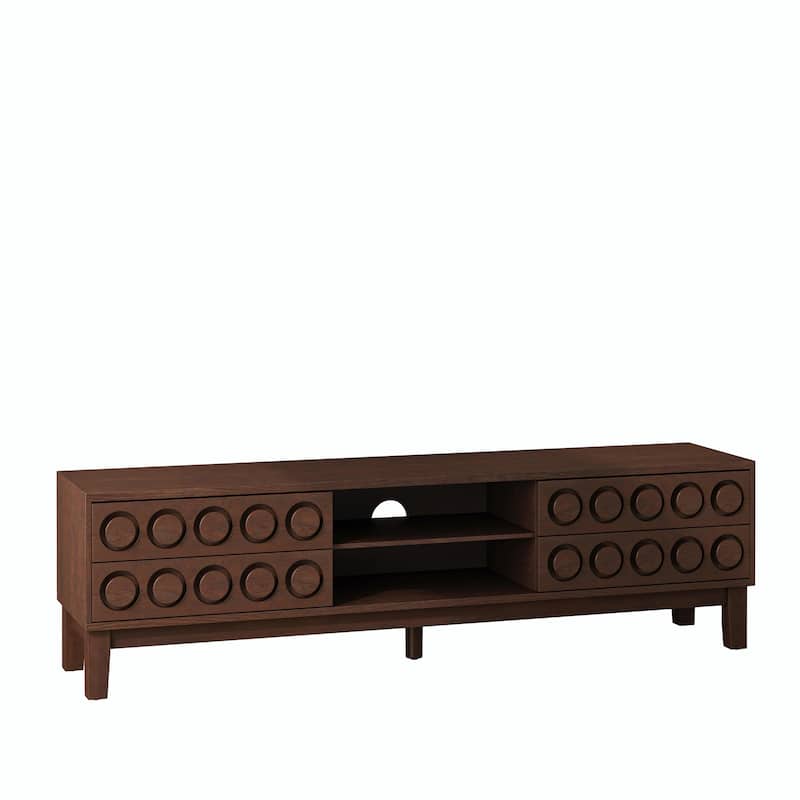 TV Stand for TVs up to 75", Media Console with 4 Drawers, Entertainment Center with Storage