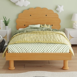Kids Cookie Twin Bed Frame, Adjustable Height, No Box Spring