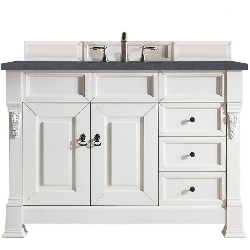 James Martin Vanities Brookfield 48" Free Standing Single Wood Vanity - Bright White - Painted