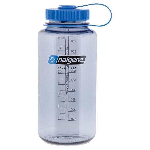 Nalgene WM 1 Qt Gray W/Blue Lid 2178-2047