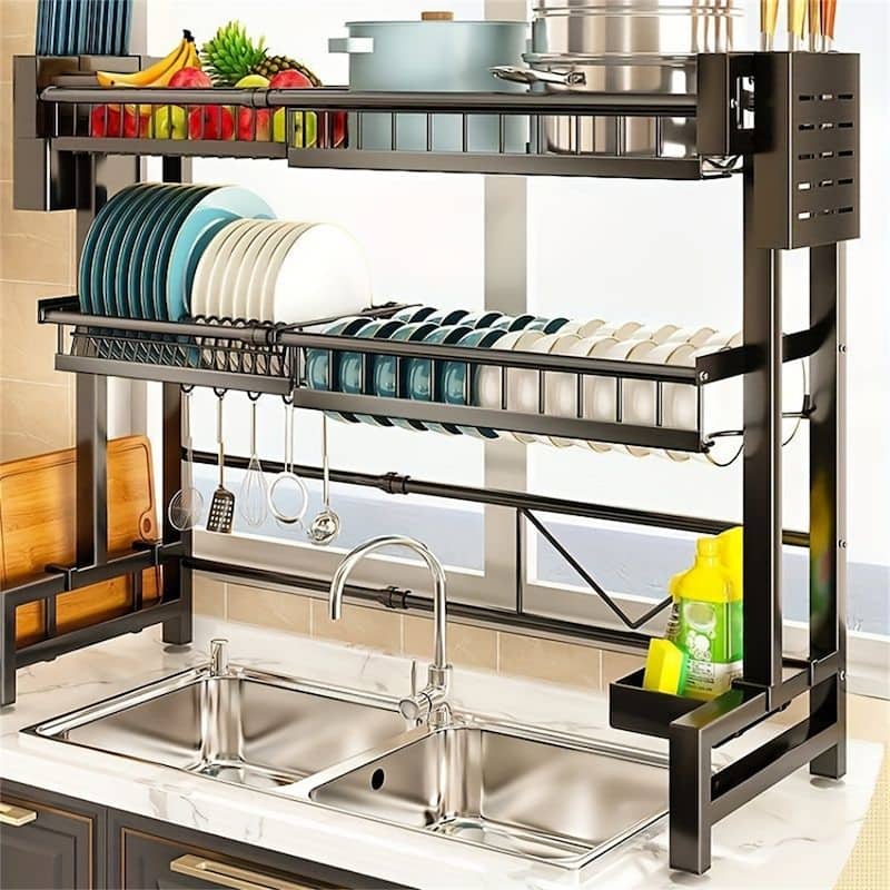Retractable Dish Drain Rack