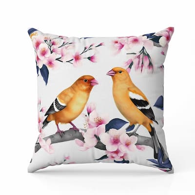 Goldfinch Haven Faux Suede Reversible Throw Pillow Pink and Orange