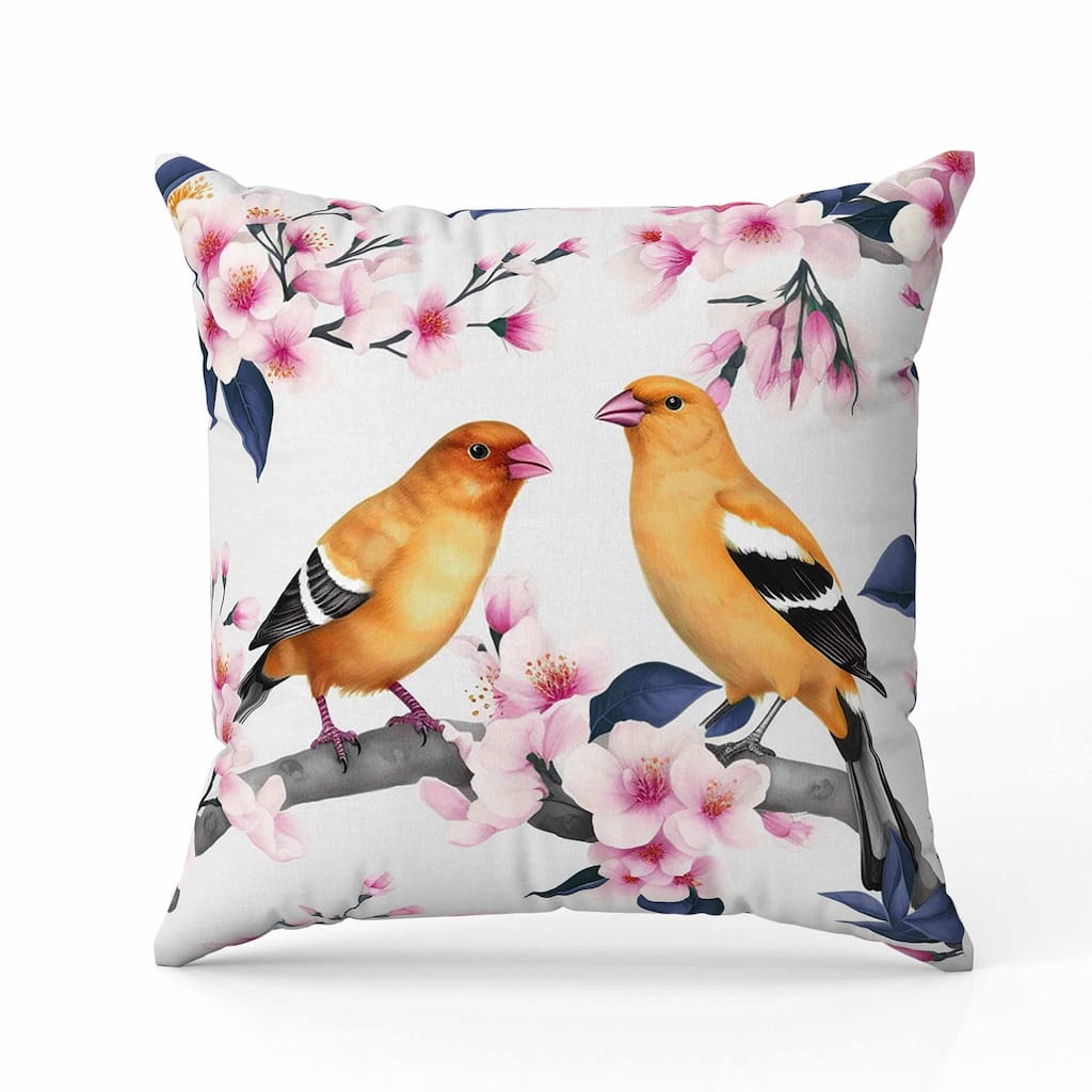 Goldfinch Haven Faux Suede Reversible Throw Pillow Pink and Orange