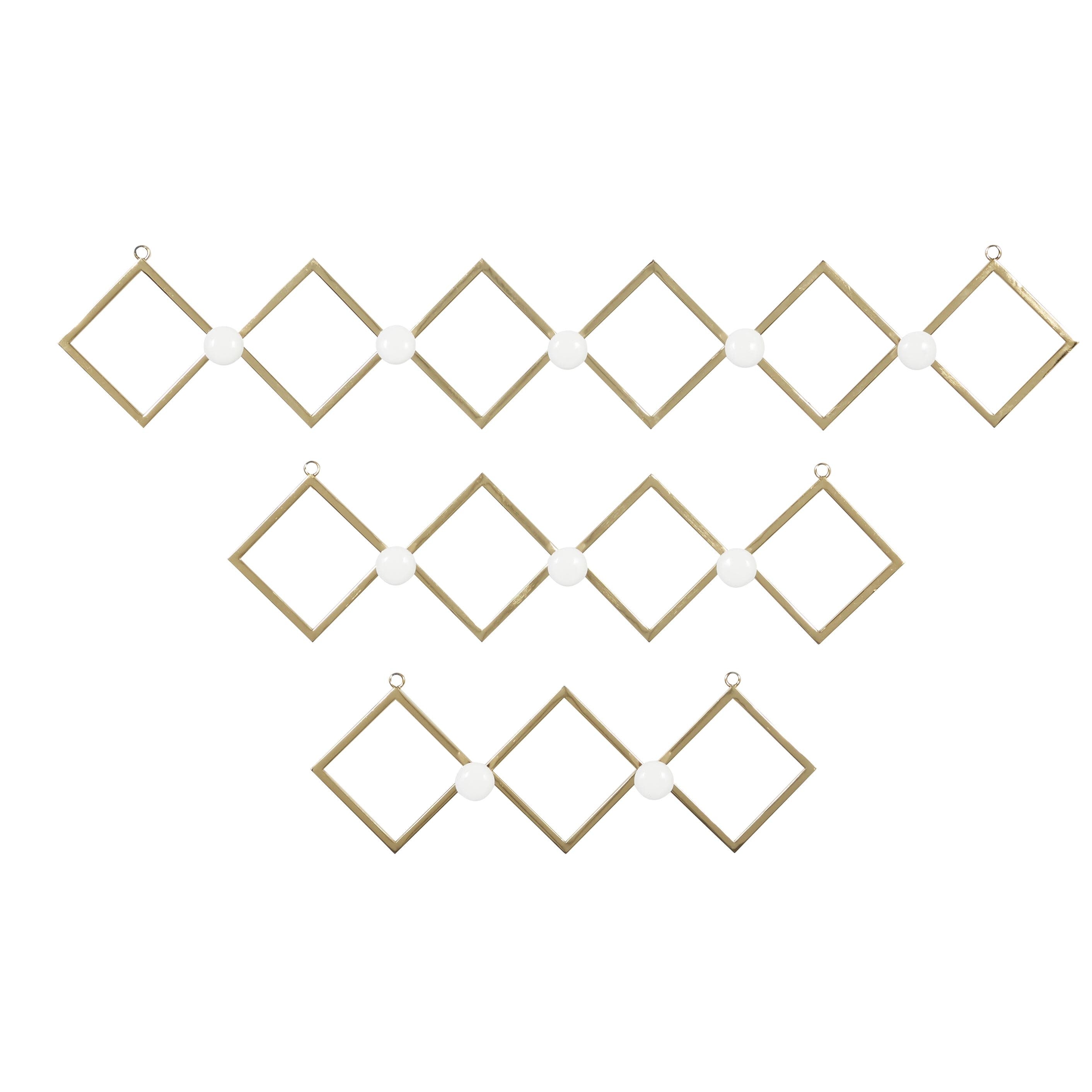 Metal Wall Hook - Set of 3 Gold - Roche River Decor