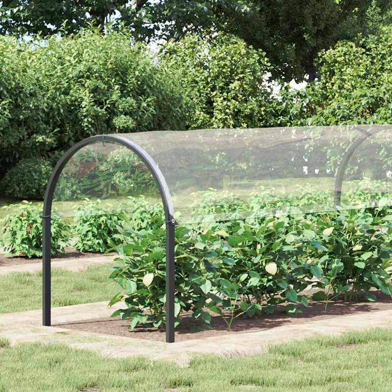 vidaXL Plant Cover Transparent, White PVC 6.6x9.8 ft Foldable - Transparent - 79.2 x 117.6