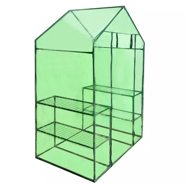 4 Shelves Greenhouse Portable Mini Walk In Outdoor Garden Green House 2 Tier. Opens flyout.