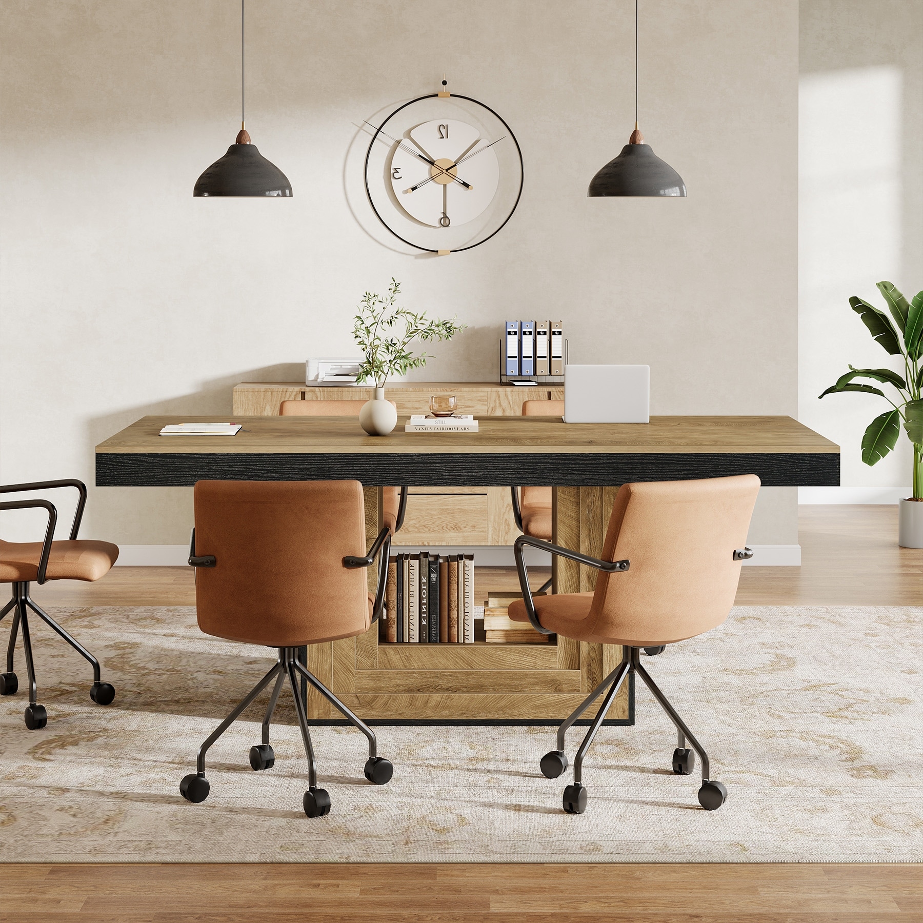 Modern Conference Table, Meeting Table for 4-6 People