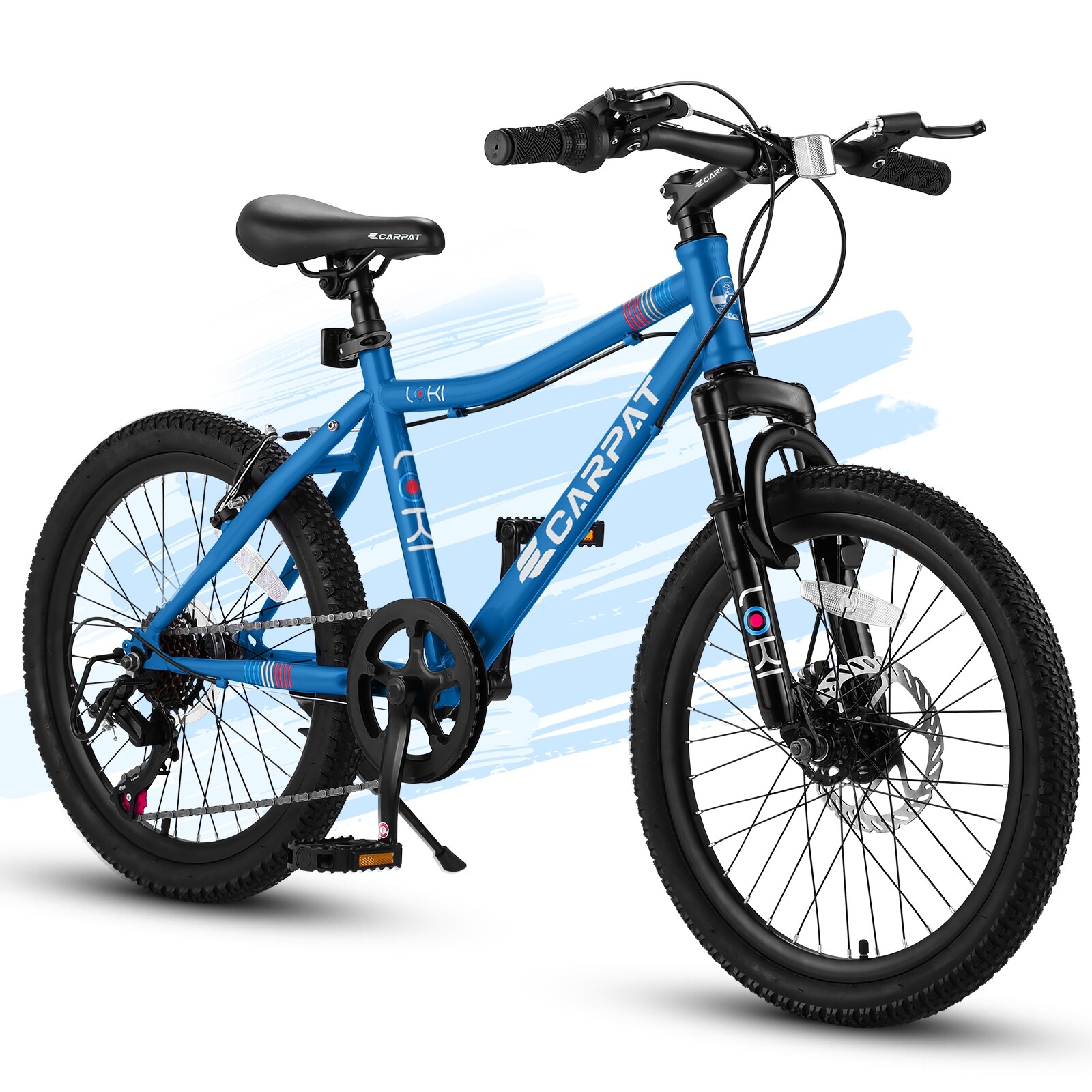 20 inch 7 Speed Kids Mountain Bike with Front Suspension and Disc Brakes for 8 12 Year Olds Boys and Girls Bed Bath Beyond 40812685