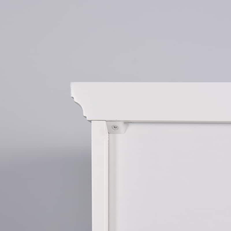 Tall Bathroom Storage Cabinet, Double Door Wood Corner Cabinet, Kitchen Pantry Cabinet with 6 Shelves for Laundry Room, Kitchen