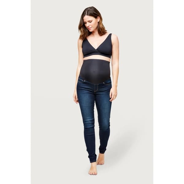 slide 2 of 6, Soho Skinny Over the Belly Maternity Jean