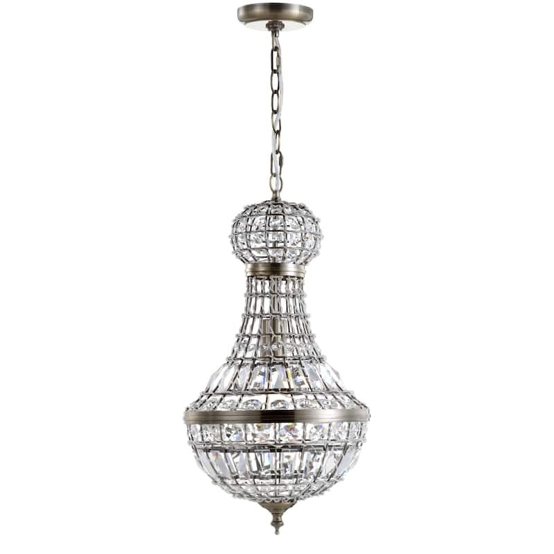 Tribeca 10" Crystal/Metal Empire LED Pendant, by JONATHAN Y