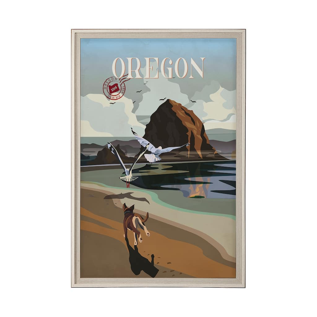 Oregon Go (XL) Framed Art Print