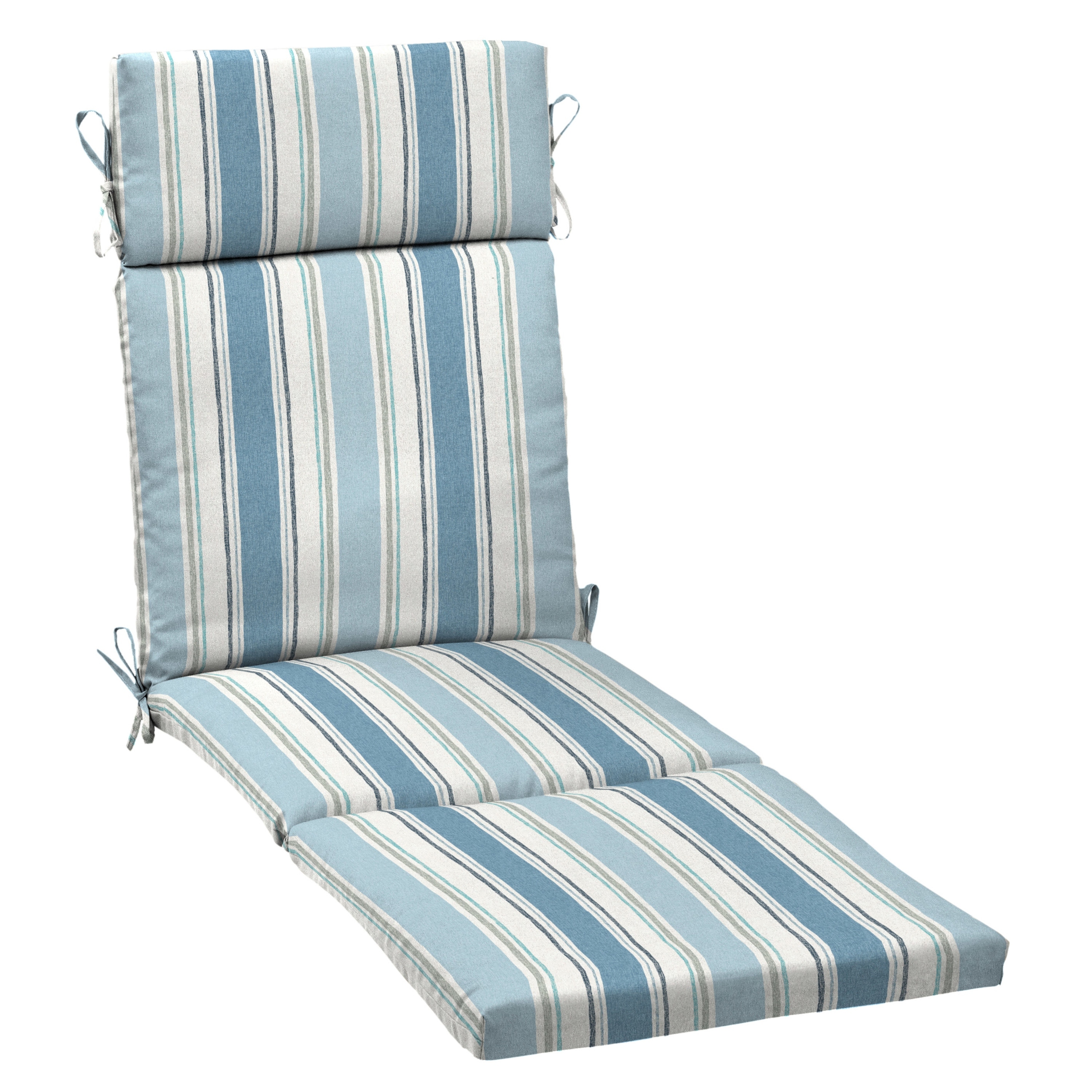 Striped chaise lounge best sale cushions