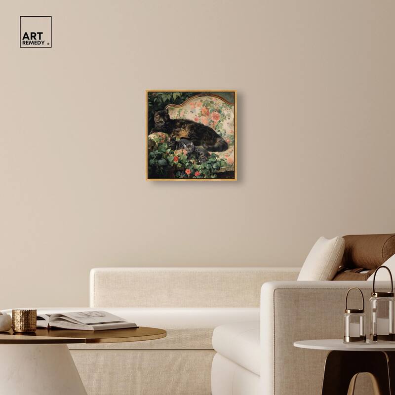 Lounging Cats II Canvas by Art Remedy