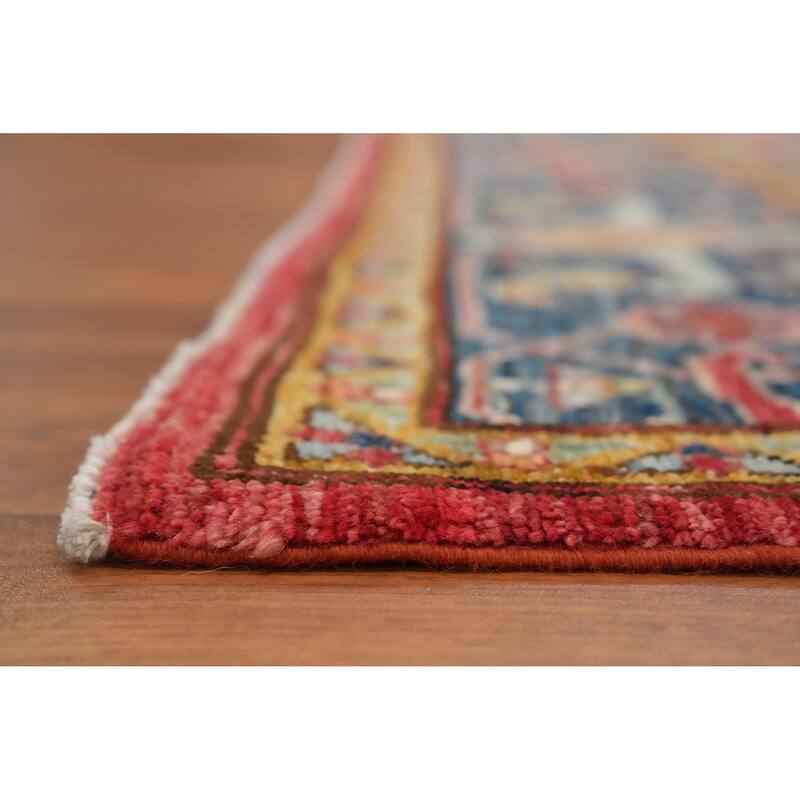 Hand Knotted Oriental 100% Wool Carpet Traditional Medallion Beige & Ivories Heriz (serapi) Area Rug - 10' 0'' X 7' 8''