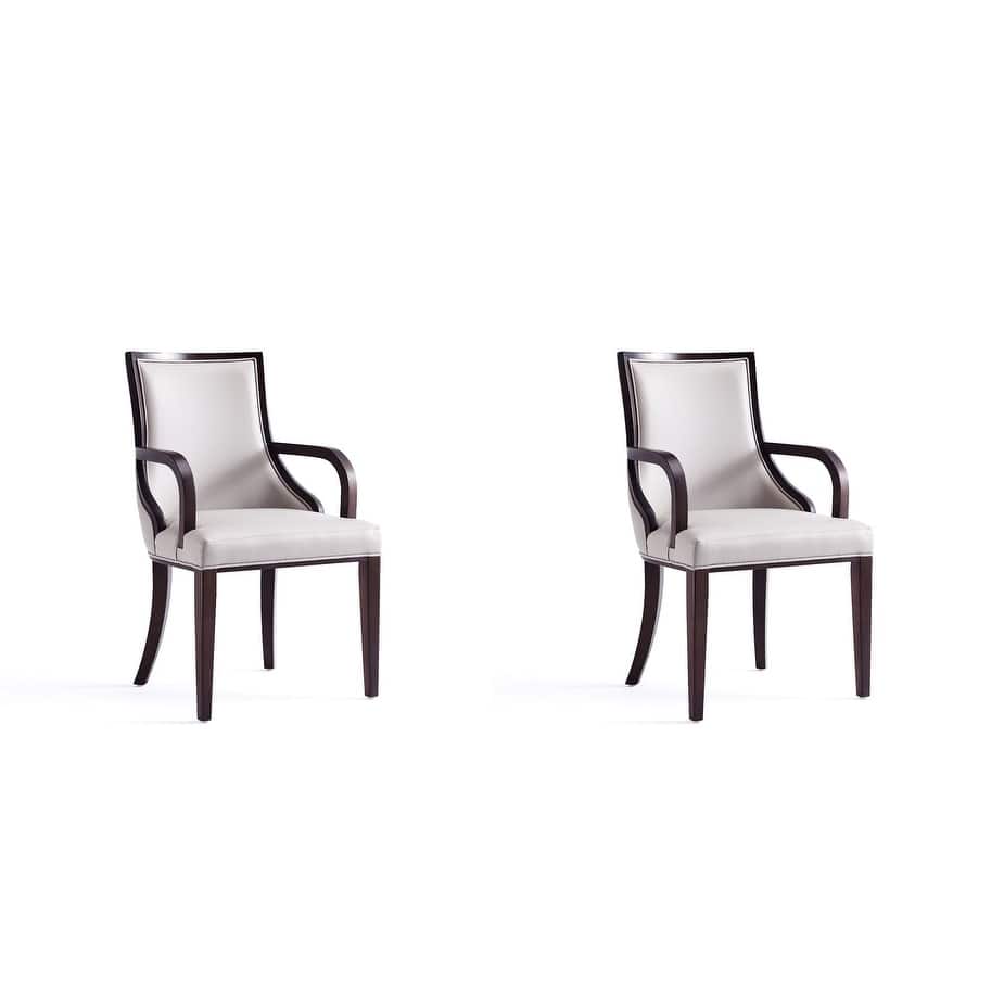 Manhattan Comfort Grand Faux Leather Dining Armchair
