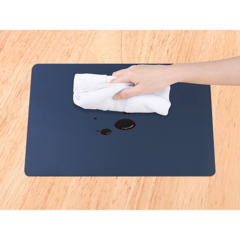 6 Pack Faux Leather Placemats for Kitchen Dining Table Decor Heat Resistant Table Placemats Wipeable Table Mat - 17*12in