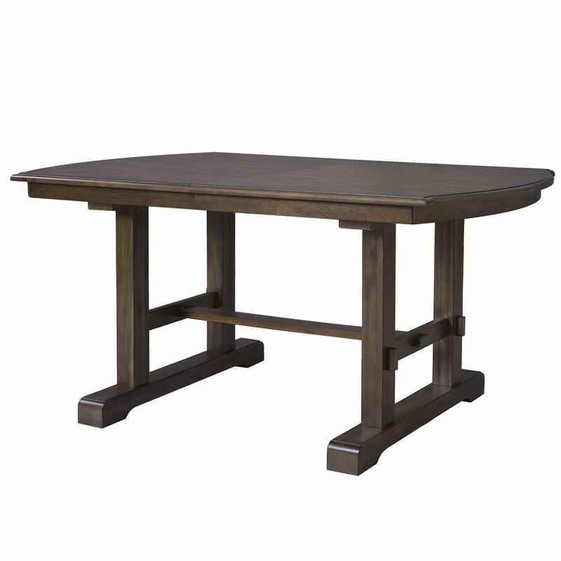 60"-78"Farmhouse Large Expanding Table for 4-8 (Brown)