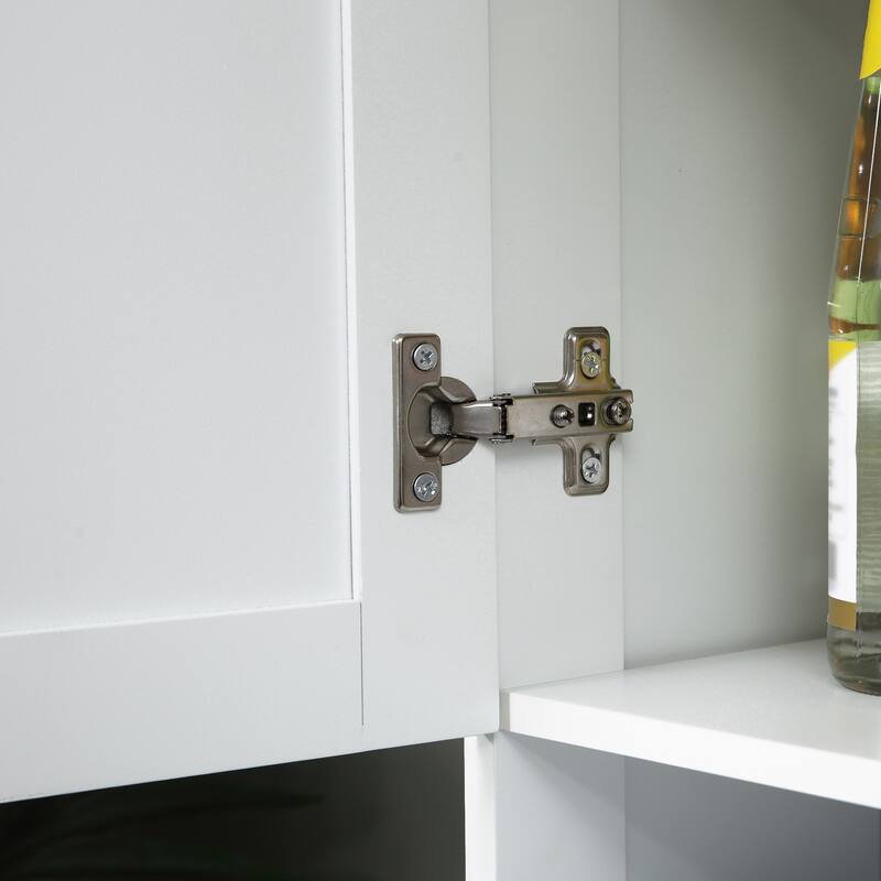 Kitchen Pantry Storage Cabinet with Microwave Oven Countertop