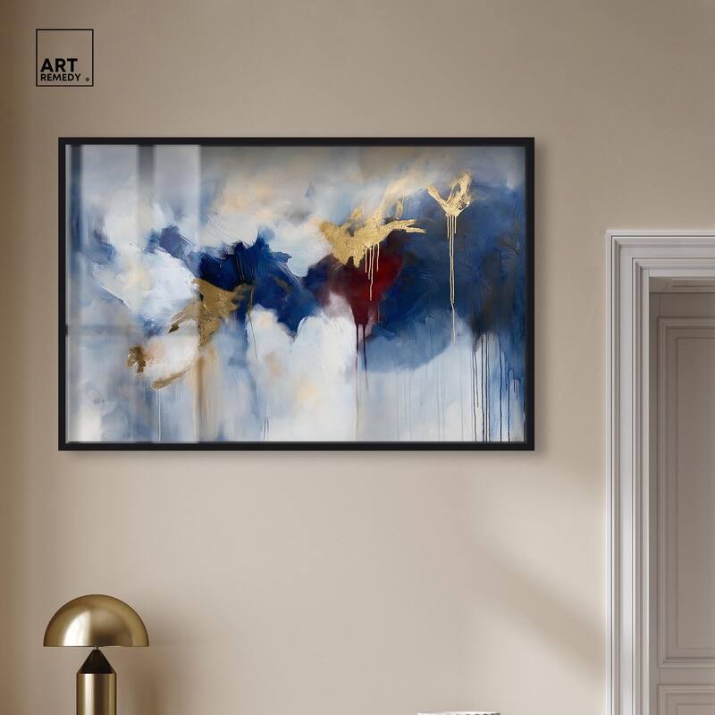 Eclipse of Gold and Blue Shadowbox by Art Remedy
