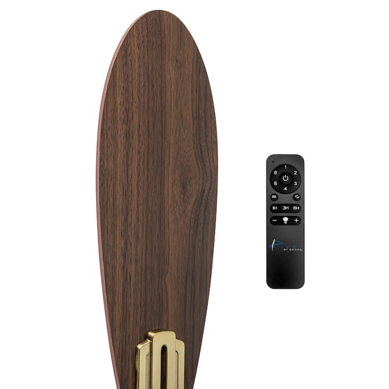 Maeve River of Goods 3-blade 42-inch Glam Indoor Ceiling Fan with Blue Hand-Cut Glass Shade and Remote Control