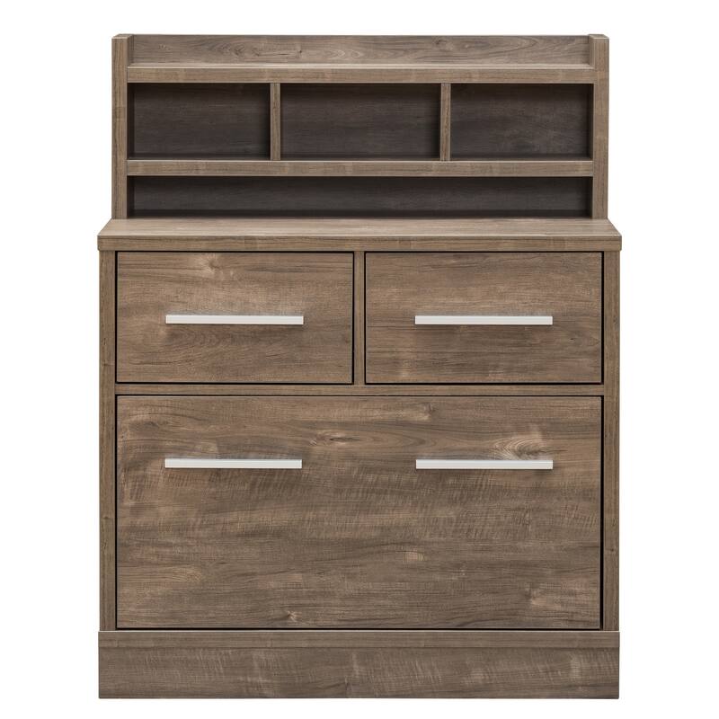 Greene Transitional 3-Drawer Wood File Cabinet Work Station by Porch & Den