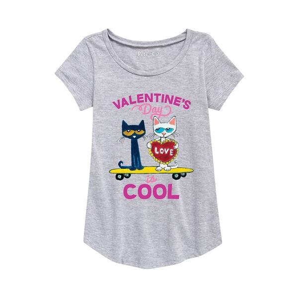 Shop Pete The Cat Pete Valentines Day Is Cool Youth Girl Short