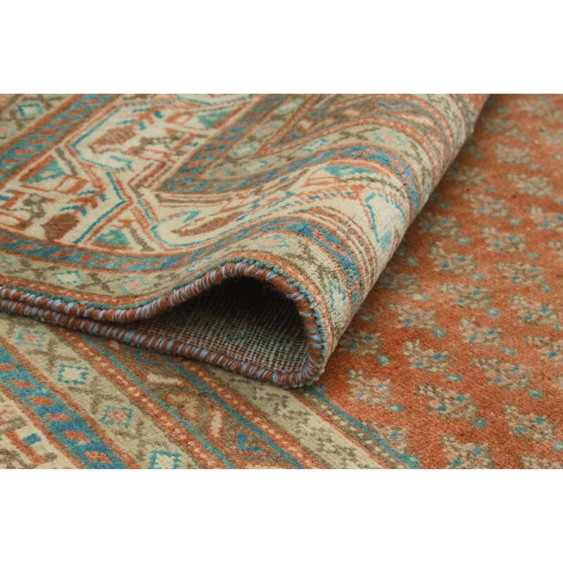 Fine Vintage Distressed Cartere Rust/Beige Rug - 6'0" x 8'6"