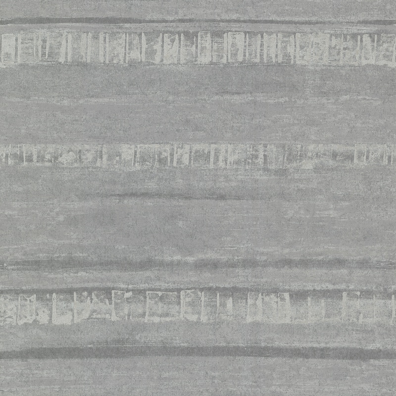A-Street Prints Rakasa Pewter Distressed Stripe Wallpaper