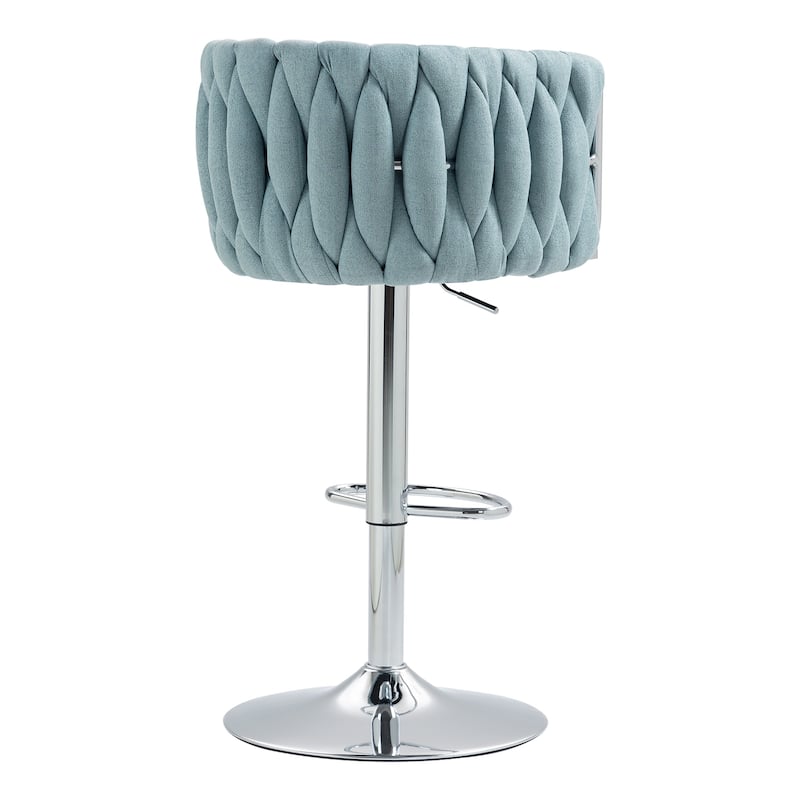 Upholstered Counter Height Swivel Bar Chairs Side Chairs Set of 2