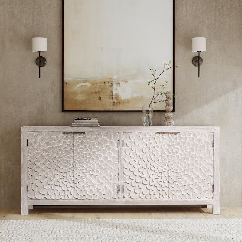 Classic Home Astrid 4-Door Sideboard - Cream