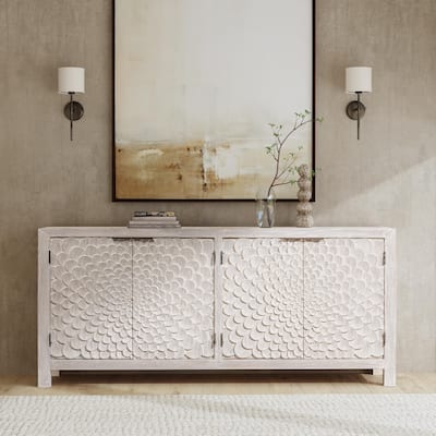 Classic Home Astrid 4-Door Sideboard Vintage Cream