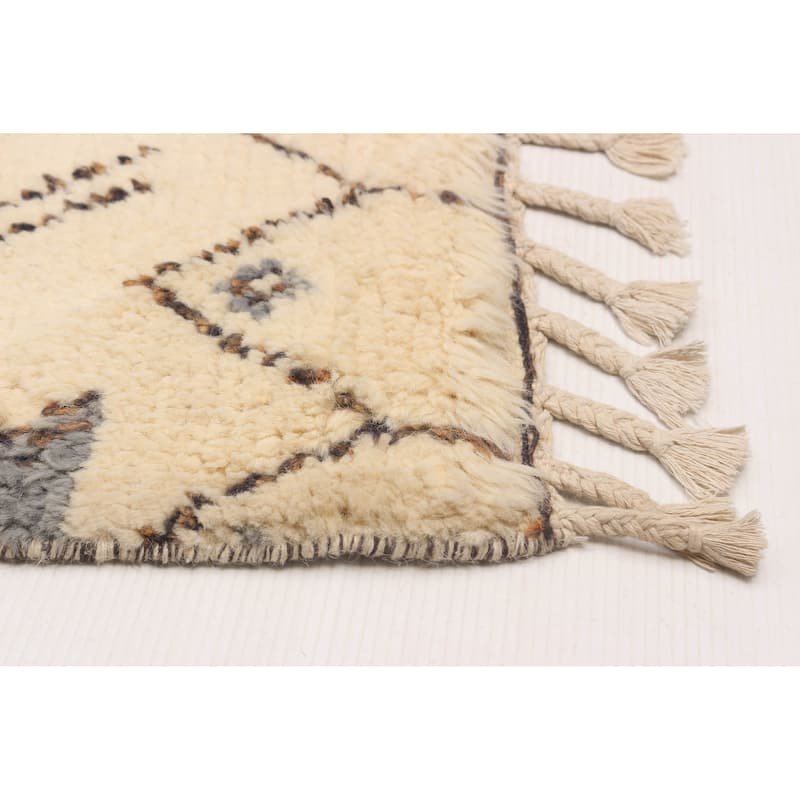 ECARPETGALLERY Hand-knotted Pak Finest Marrakesh Cream Wool Rug - 8'1 x 10'5