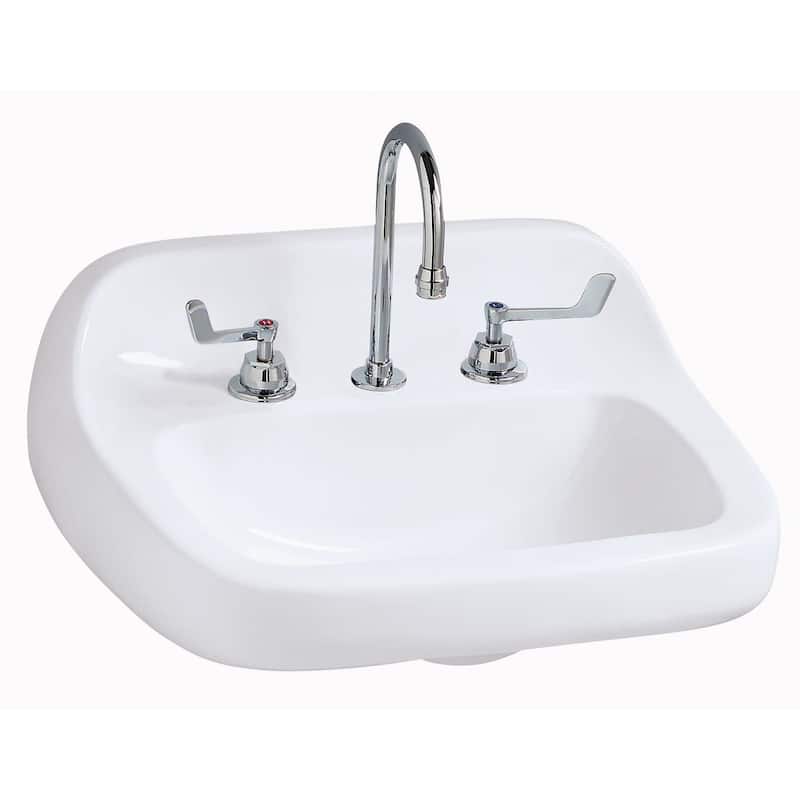 Mansfield Grand Isle 22" Vitreous China Wall Mounted Bathroom Sink - White