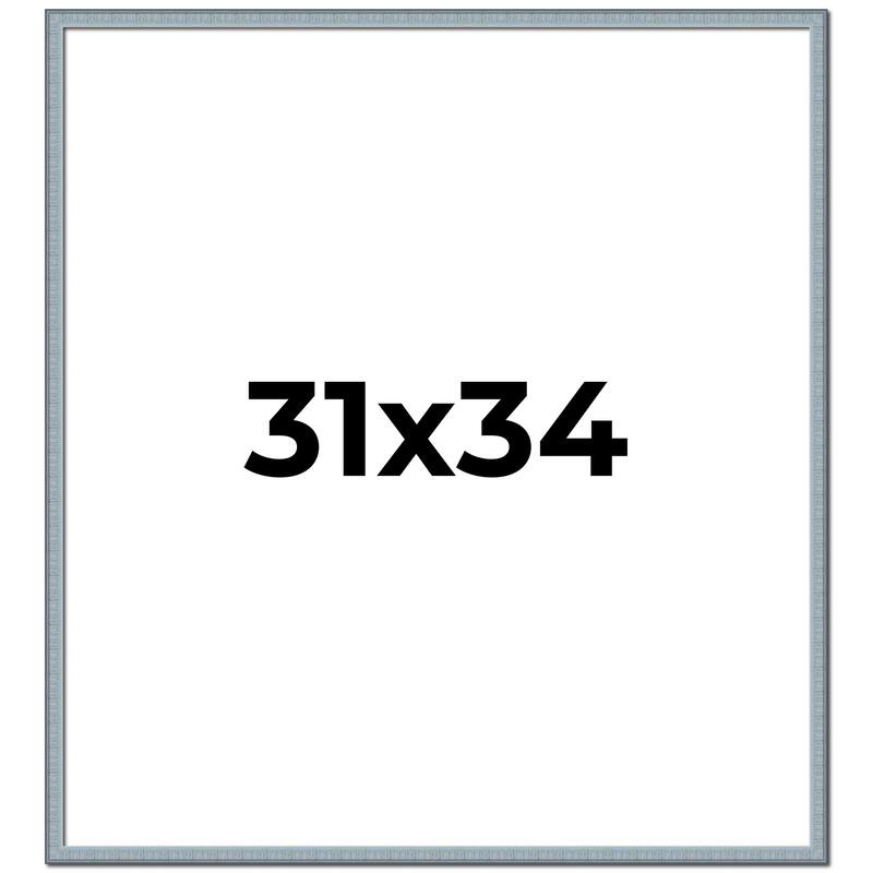 31x34 Frame Rustic Sky Blue Solid Wood Picture Frame | 0.75 Inch