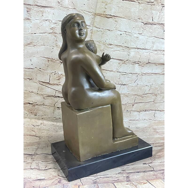 Fernando Botero Mother And Child Clic Museum Quality Artwork Bronze Sculpture